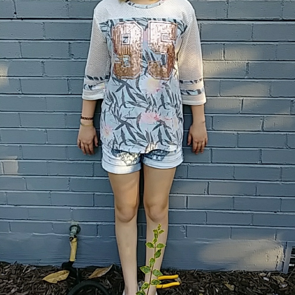 Target Art class floral jersey tee